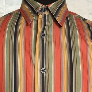 Robert Graham Mens Striped Long Sleeve  Button Up